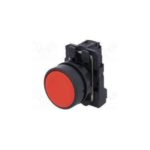 Schneider Spring Return Flush Marked NC Contact Double Molding Injection Marking Push Button Red, XB5AA4342N