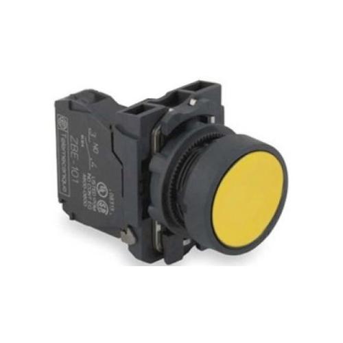 Schneider Spring Return Projecting Push Button Yellow XB5AL51N