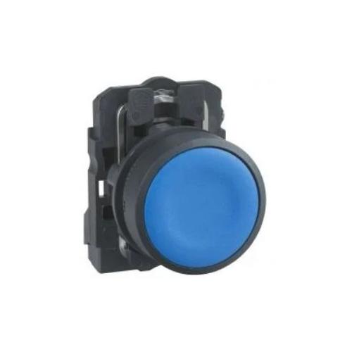 Schneider Spring Return Flush Push Button Blue, XB5AA61N