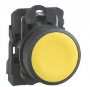 Schneider Spring Return Flush Push Button Yellow XB5AA51N