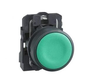 Schneider Spring Return Flush Push Button Green, XB5AA31N