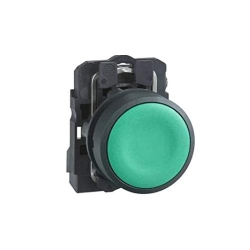 Schneider Spring Return Flush Push Button Green, XB5AA31N