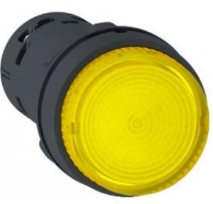 Schneider Projecting Integral LED 230V No Contact Illuminated Pushbutton Yellow, 5AW15M1N