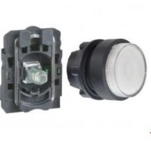 Schneider Projecting Integral LED 230V No Contact Illuminated Pushbutton White, XB5AW11M1N