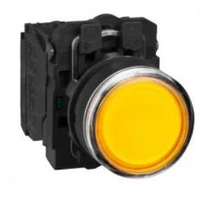 Schneider Flush Integral LED 230V No Contact Illuminated Pushbutton Amber, XB5AW38M1N