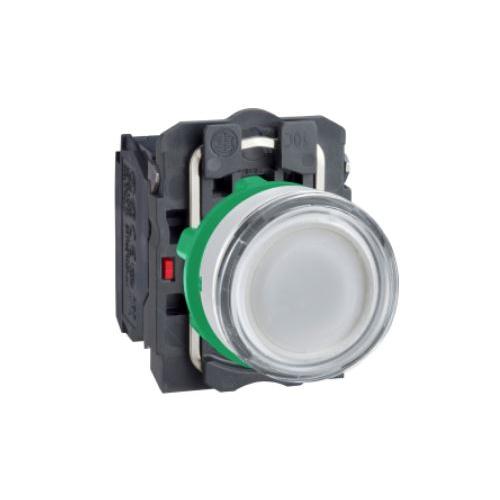 Schneider Flush Integral LED 230V No Contact Illuminated Pushbutton White, XB5AW31M1N