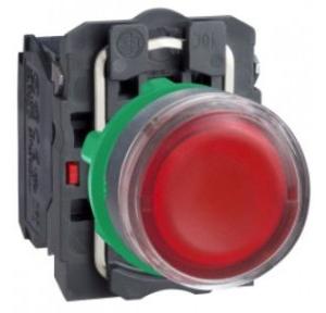 Schneider Flush Integral LED 110V NC Contact Illuminated Pushbutton Red, XB5AW34G2N