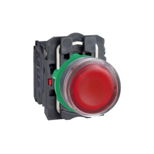 Schneider Flush Integral LED 110V NC Contact Illuminated Pushbutton Red, XB5AW34G2N