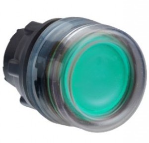 Schneider Flush Integral LED 110V No Contact Illuminated Pushbutton Green, XB5AW33G1N