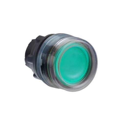 Schneider Flush Integral LED 110V No Contact Illuminated Pushbutton Green, XB5AW33G1N