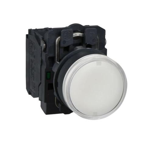 Schneider Flush Integral LED 110V No Contact Illuminated Pushbutton White, XB5AW31G1N