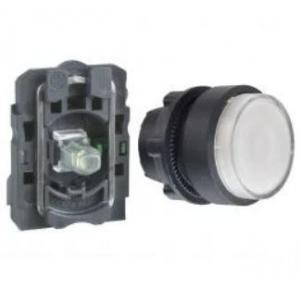 Schneider Projecting Integral LED 24V No Contact Illuminated Pushbutton White, XB5AW11B1N