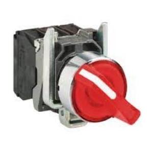 Schneider 230V NC Contact Illuminated Selector Switch Red, XB5AK144M2N