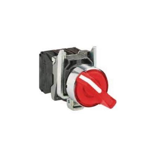 Schneider 230V NC Contact Illuminated Selector Switch Red, XB5AK144M2N