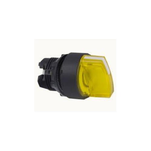 Schneider 2 Stay Put 24V NO Contact Illuminated Selector Switch Yellow, XB5AK125B1N