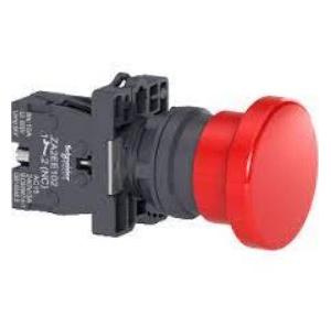 Schneider 30mm Harmony Mushroom Head Turn to Release NC Contact Non Illuminated Push Button Red, XB5AS442N