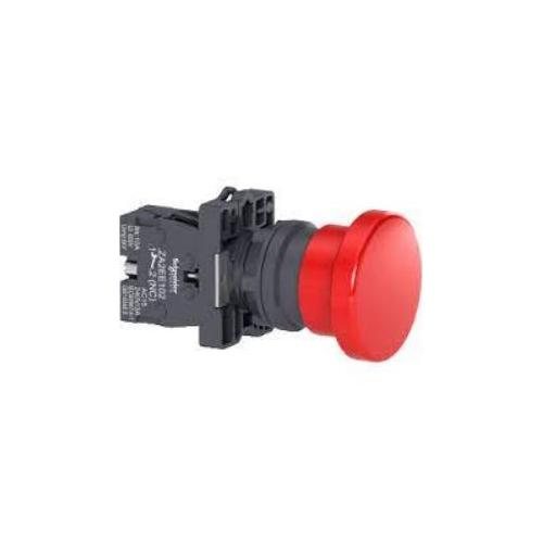 Schneider 30mm Harmony Mushroom Head Turn to Release NC Contact Non Illuminated Push Button Red, XB5AS442N