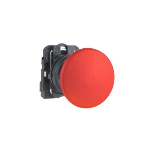 Schneider 60mm Harmony Mushroom Head Spring Return NC Contact Non Illuminated Push Button Red, XB5AR42N