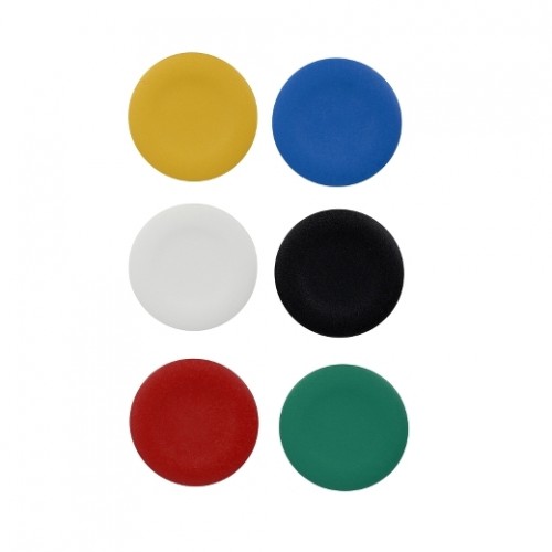 Schneider Harmony Flush Unmarked Push Button Cap Set of 6 Colour, ZBA6N