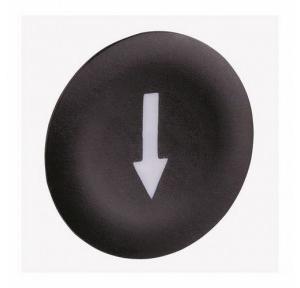 Schneider Projecting Flush Marked Push Button Cap Black, Text Down, ZBA344N