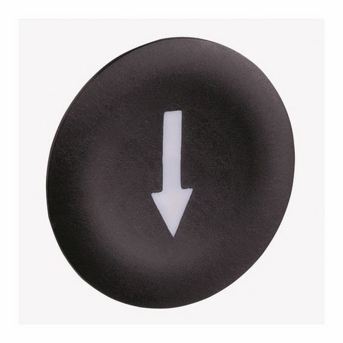 Schneider Projecting Flush Marked Push Button Cap Black, Text Down, ZBA344N