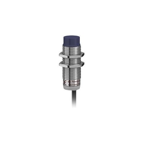 Schneider 8mm M18 1 NO PNP Three Wire Metal 12-24V DC Non Flush Mountable Threaded Inductive Sensor, XS218BLPAL5