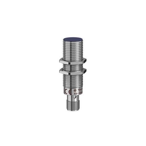 Schneider 5mm M18 1 NO NPN Three Wire Metal 12-24V DC Flush Mountable Threaded Inductive Sensor, XS118BLNAM12