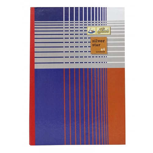 Hans Silver Star Hard Bound Note Book, Size: A4 (320 Pages)