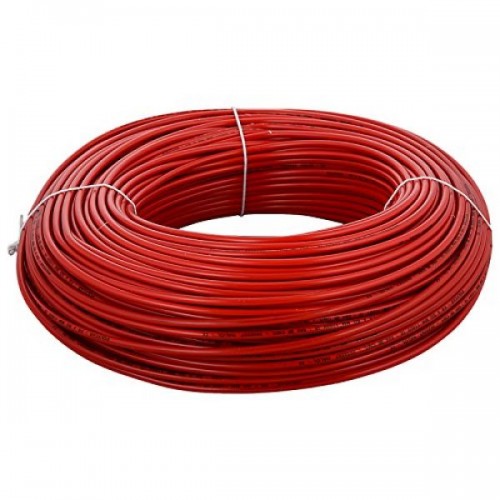 Polycab PVC Insulated Industrial Flexible Cable 4 Sqmm 1 Core Red 100 Mtr