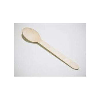 Brown Disposable Wooden Spoon 14cm