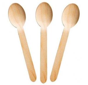 Brown Disposable Wooden Spoon 16 CM