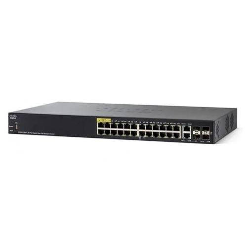 Cisco Managed Switch With PoE, SG350-28P, 28-Port