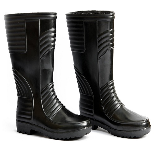 Hillson Welsafe Black Gumboots With Lining Size: 10 Length: 12 Inch