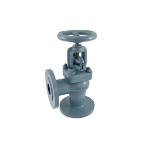 Zoloto Cast Iron Globe Steam Stop Valve Angle Pattern (Flanged), Size : 15mm