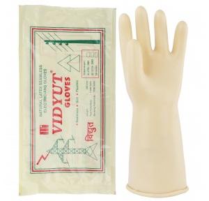 Vidyut Electrical Gloves 11KV 355mm White Std IS 4770-1991 & EN 60903