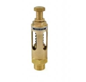 Zoloto Bronze Open Discharge Screwed Spring Loaded Safety Relief Valve, 15mm