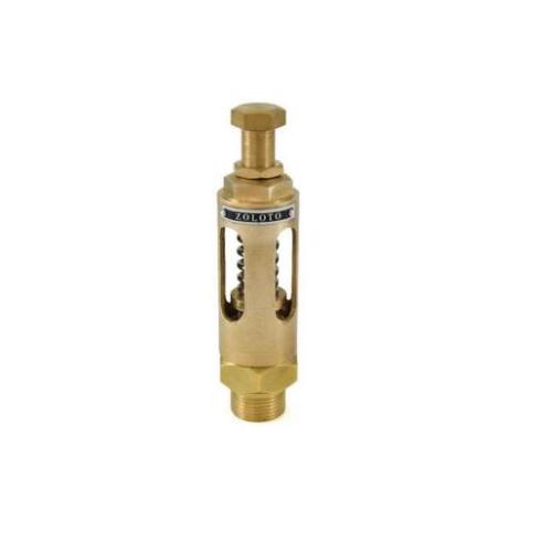 Zoloto Bronze Open Discharge Screwed Spring Loaded Safety Relief Valve, 15mm