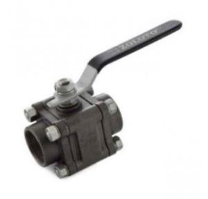 Zoloto Cast Steel Class-150 Screwed Three Piece Design Ball Valve, 15mm