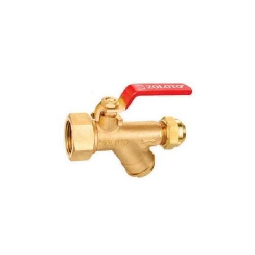 Zoloto Bronze Ball Valve with Flare Nut (Mixed Ends), 15mm