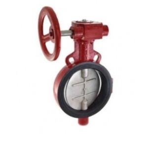 Zoloto Gear Operated Wafer Type PN 2.5 Butterfly Valve with S.S-304 Disc, 200mm