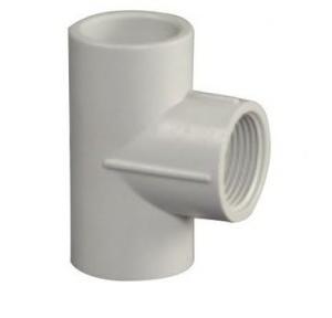 Supreme PVC Pipe Fitting One Side Threaded Tee 110 x 2-1/2 Inch, 6 kg/cm2