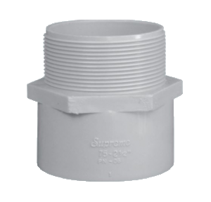 Supreme PVC Pipe Fitting Male Threaded Adapter PN 16 110 mm