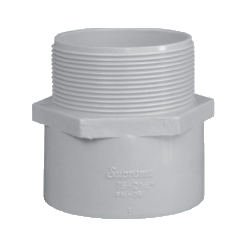 Supreme PVC Pipe Fitting Male Threaded Adapter PN 16 90 mm