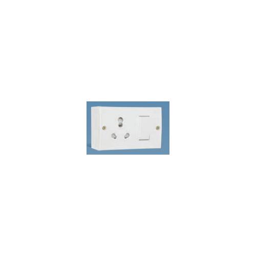 Anchor Penta Ivory Capton 6A/16A SS Combined with 2 Fixing Holes 240V 50Hz, 50970