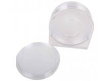 Coaster Plastic Transparent Round Dia 10cm