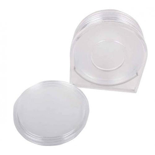 Coaster Plastic Transparent Round Dia 10cm