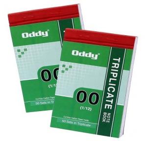 Oddy TNB-00 Triplicate Note Book 1/12, Size: 113x180 mm (50 Pages)