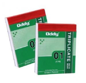 Oddy TNB-01 Triplicate Note Book 1/16 , Size: 105x148 mm (50 Pages)