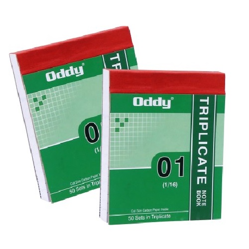 Oddy TNB-01 Triplicate Note Book 1/16 , Size: 105x148 mm (50 Pages)