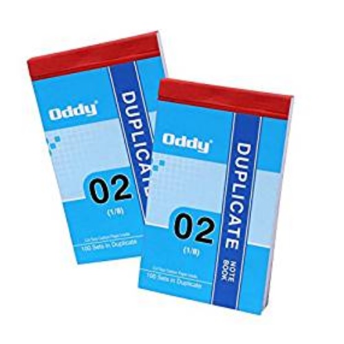 Oddy Duplicate Note Book DNB-02 1/8 Size: 225x141 mm (100 Pages)